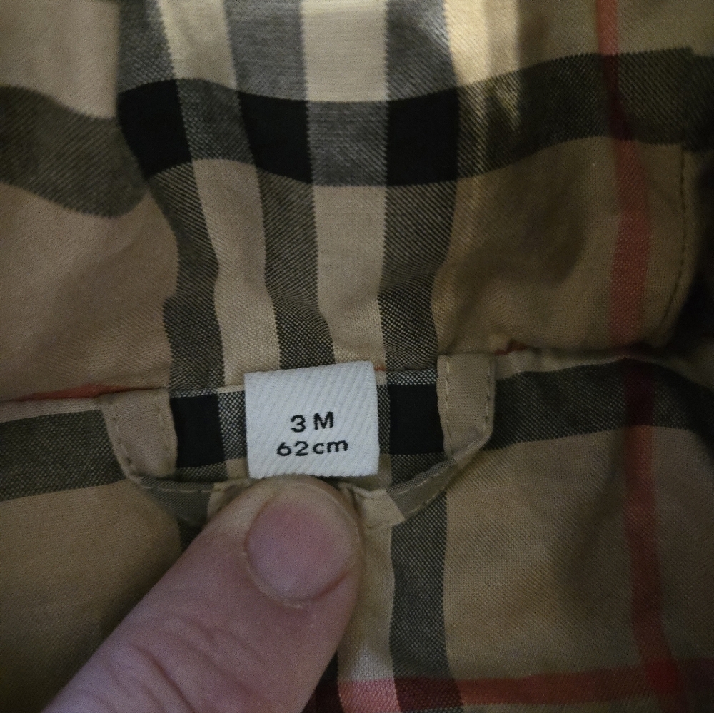 BURBERRY Baby's Harper Down Footed Coverall Babies 3 Months 3M Toddler Puffer - Picture 5 of 10